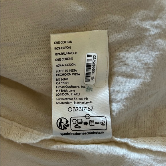 Free People 5 O'clock Tea Time Mini Dress Ivory Color Cotton size XS - Picture 11 of 11